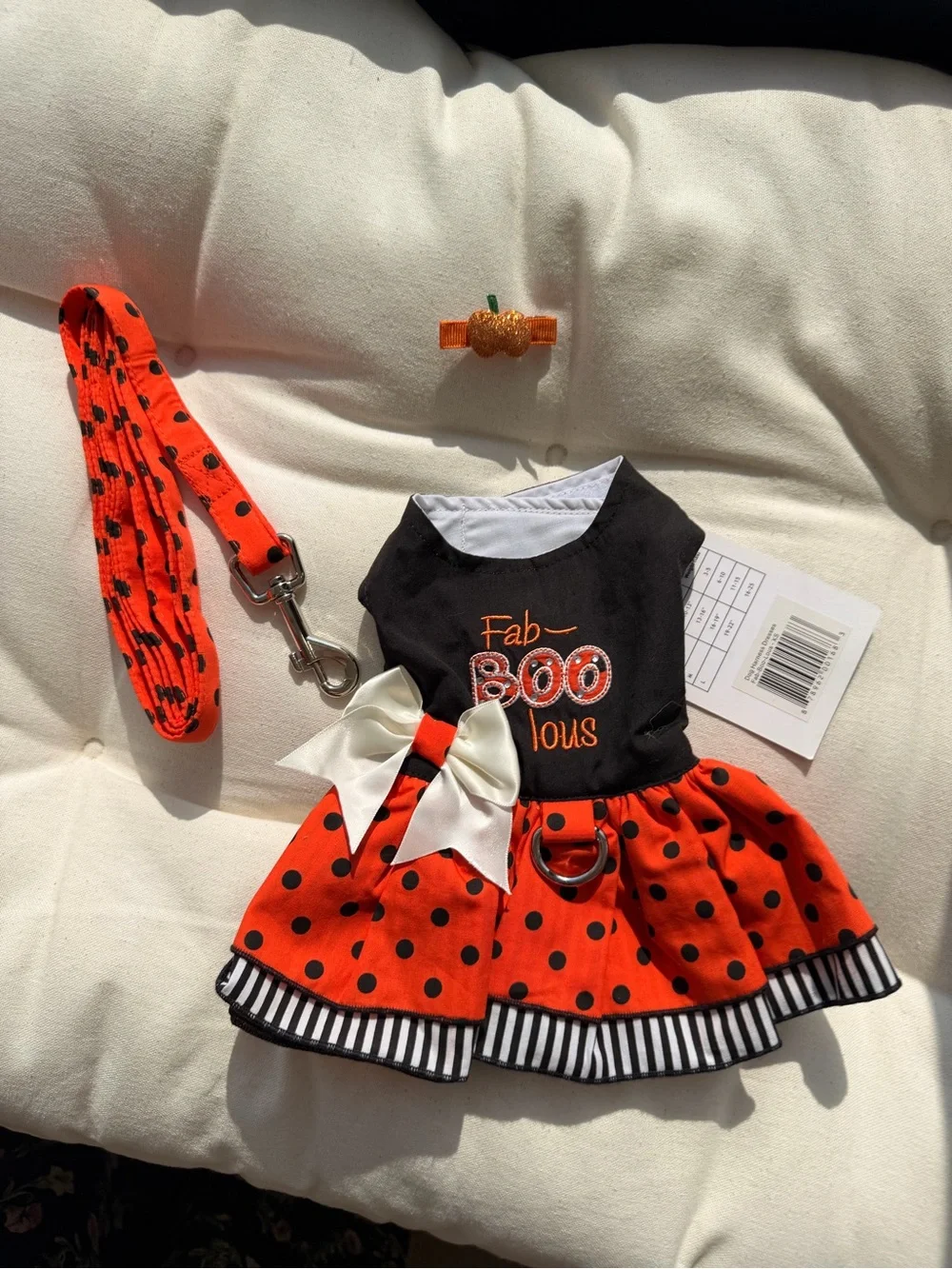 Doggie Design Fall Halloween Dog Harness Dress XS NWT